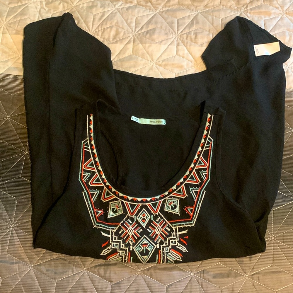 Maurice’s Beaded Embroidered Flowing Tank Top